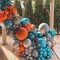 Burnt Orange Balloons Happy Birthday Decoration 53pcs 5inch/12inch/18inch Assorted Sizes Tropical Jungle Safari Balloons Thanksgiving Party Decor